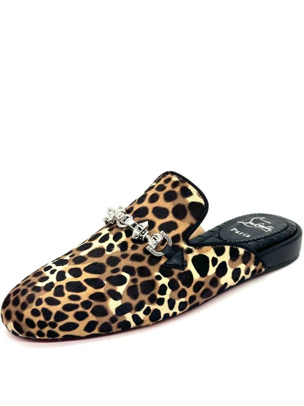 Christian Louboutin COOLITO SWING Pony Leopard Mules Slipper Slide Sandals